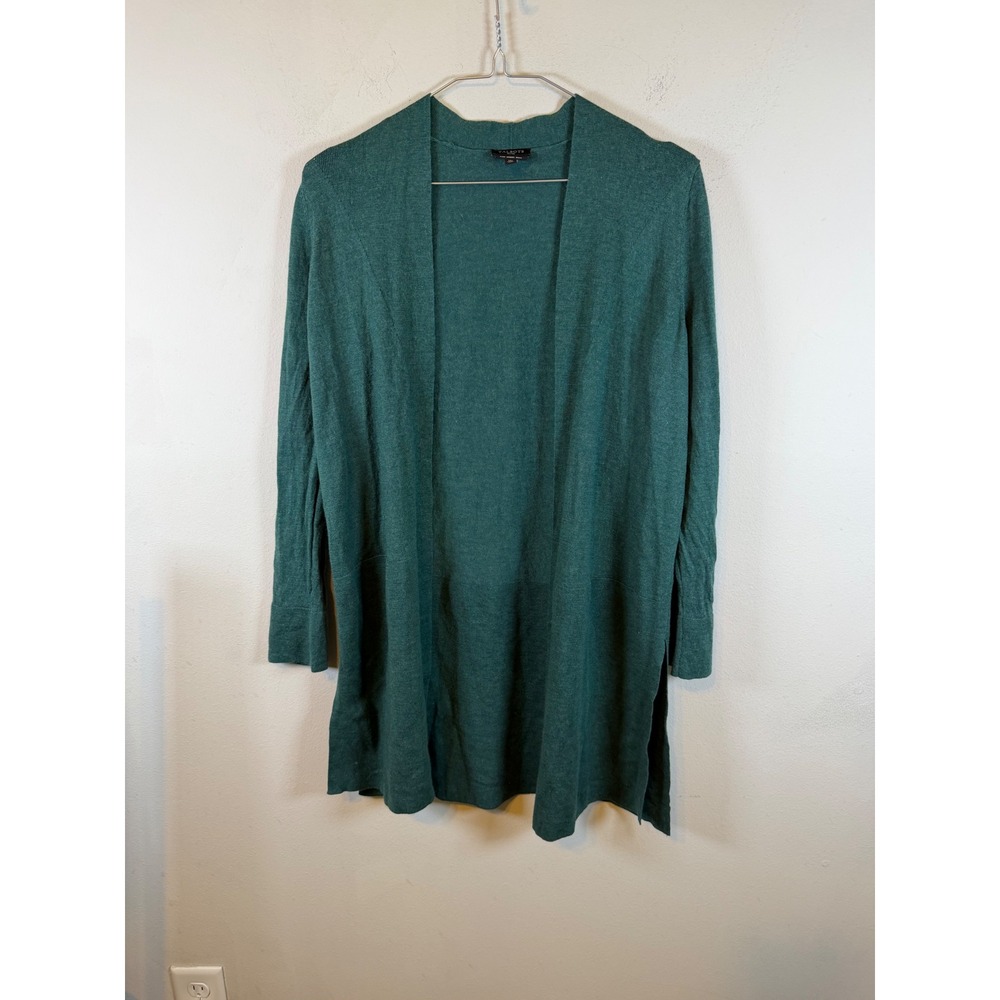 Talbots Womens Cardigan Pure Merino Wool Teal MP